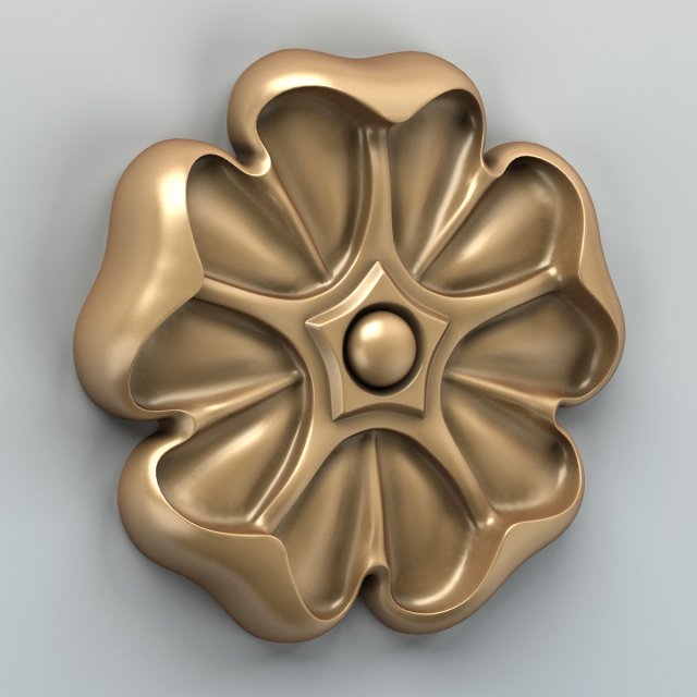 round rosette 011 Modelo 3D .c4d .max .obj .3ds .fbx .stl .blend 