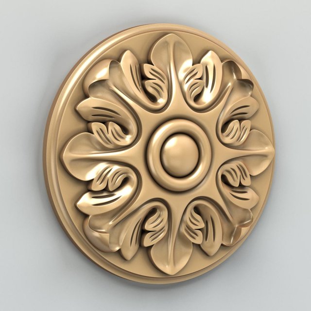 round rosette 012 Modelo 3D .c4d .max .obj .3ds .fbx .stl .blend