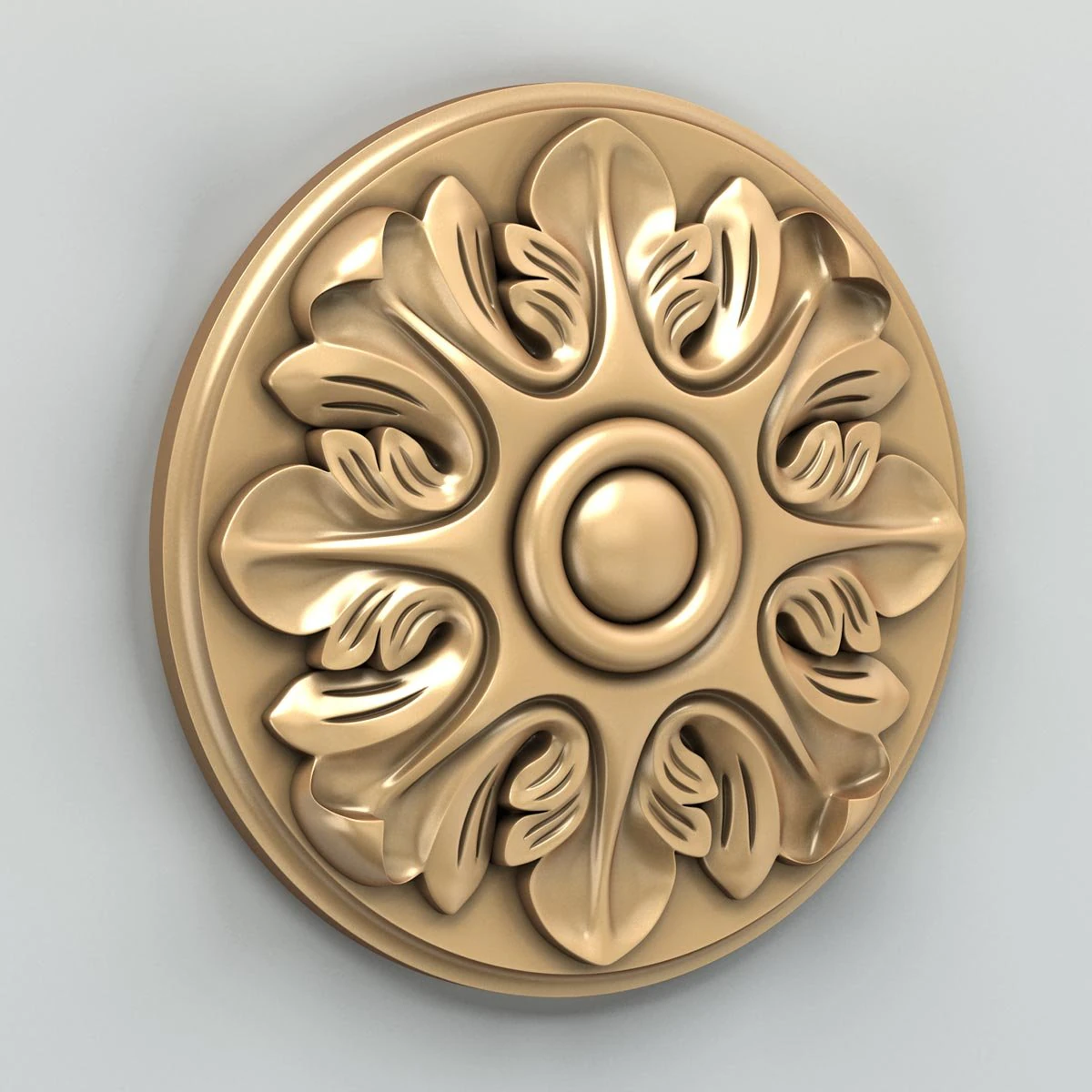 round rosette 012 3D Model .c4d .max .obj .3ds .fbx .stl .blend 