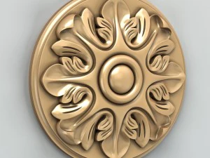 roseta redonda 012 Modelo 3D