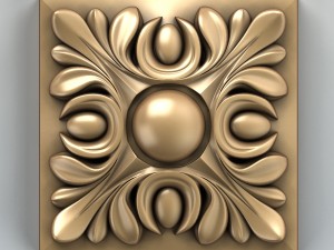 square rosette 001 Model 3D