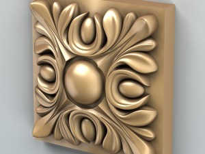 square rosette 001 Model 3D