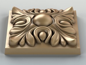 square rosette 001 Model 3D