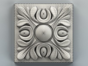 square rosette 001 Model 3D