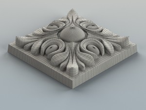 square rosette 001 Model 3D