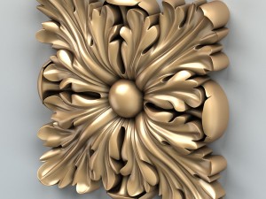 square rosette 001a 3D Model