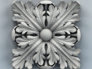 square rosette 001a 3D Model