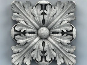 square rosette 001a 3D Model