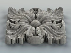 square rosette 001a 3D Model
