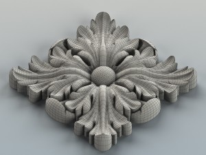square rosette 001a 3D Model