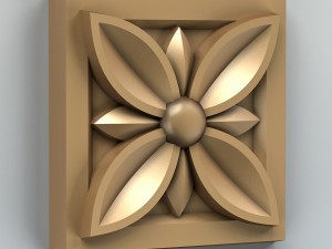 square rosette 002 3D Model