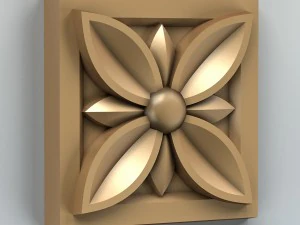 roseta quadrada 002 Modelo 3D