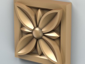 square rosette 002 3D Модель