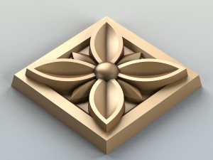square rosette 002 3D Модель