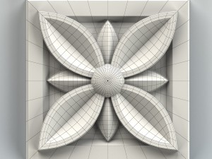 square rosette 002 3D Модель
