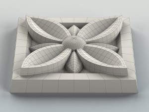 square rosette 002 3D Модель