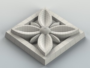 square rosette 002 3D Модель