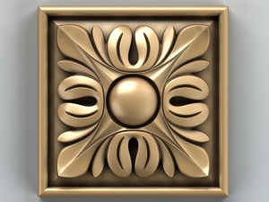 square rosette 003 Model 3D