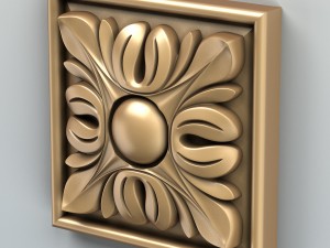 square rosette 003 Model 3D