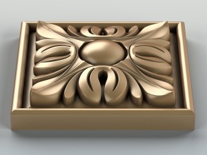 square rosette 003 Model 3D