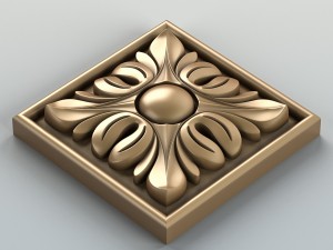 square rosette 003 Model 3D