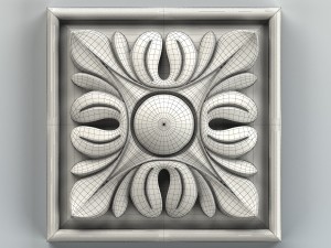 square rosette 003 Model 3D
