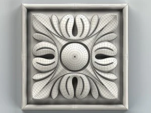 square rosette 003 3D Model