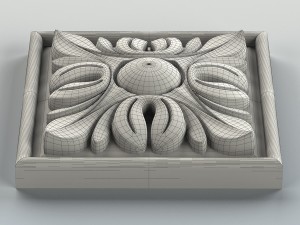 square rosette 003 Model 3D