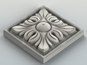 square rosette 003 Model 3D