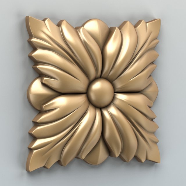 square rosette 004 Model 3D .c4d .max .obj .3ds .fbx .stl .blend 