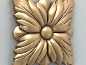 roseta quadrada 004 Modelo 3D