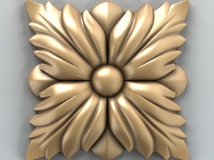 square rosette 004 Model 3D