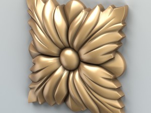 square rosette 004 Model 3D