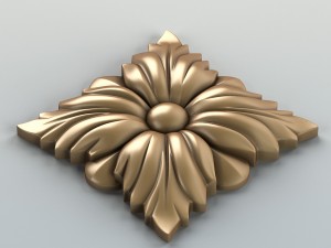 square rosette 004 Model 3D