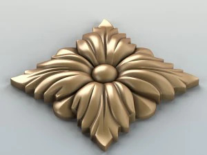 square rosette 004 3D Model
