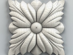 square rosette 004 Model 3D