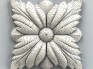 square rosette 004 3D Model