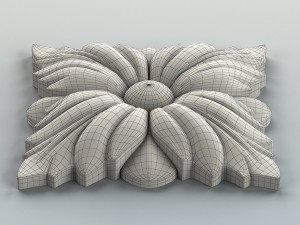 square rosette 004 Model 3D