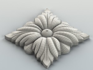 square rosette 004 Model 3D