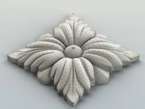 square rosette 004 3D Model