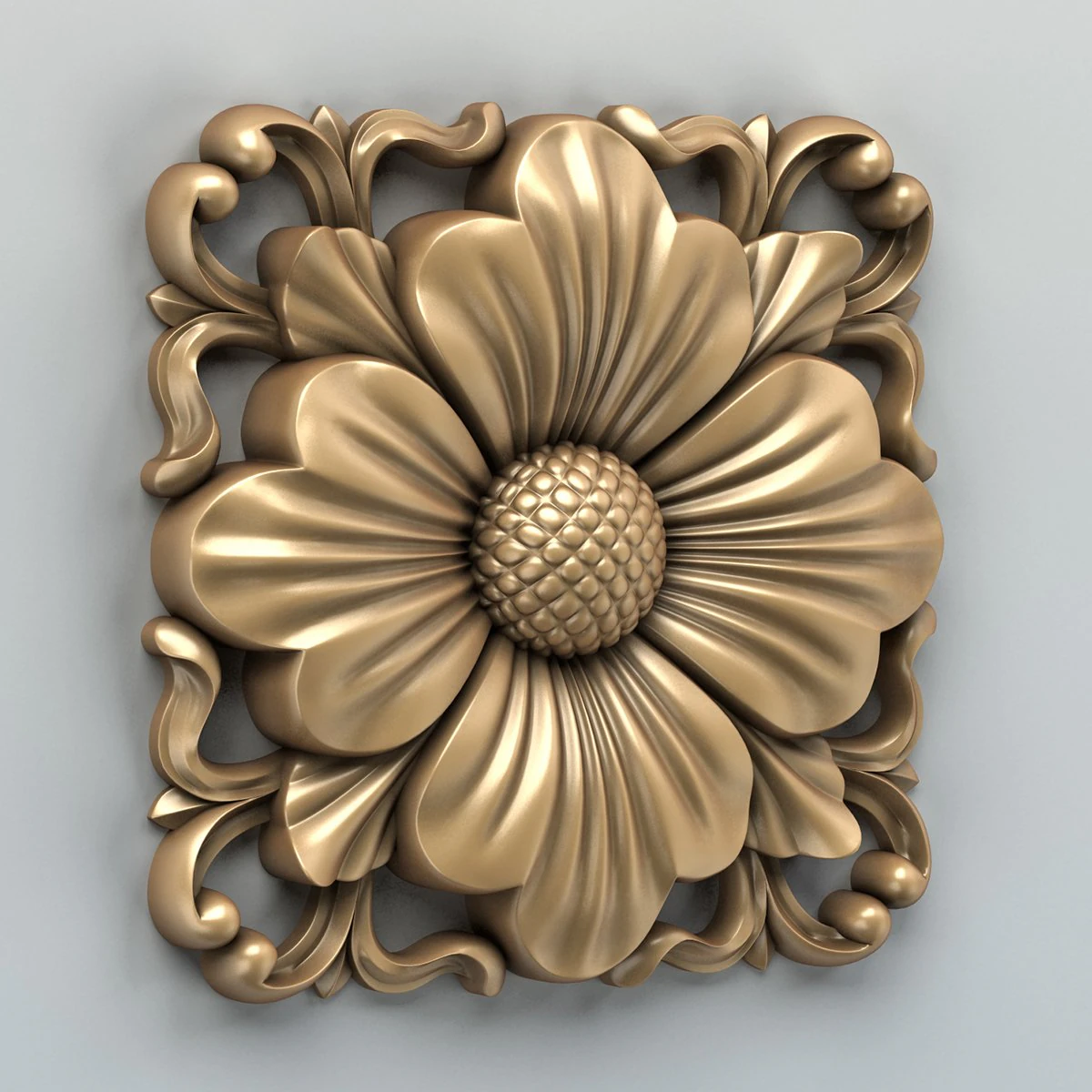 square rosette 005 3D Model .c4d .max .obj .3ds .fbx .stl .blend 