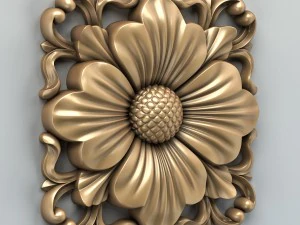 roseta quadrada 005 Modelo 3D