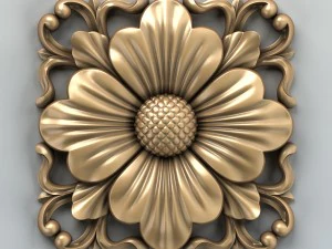 square rosette 005 3D Model