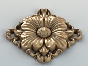 square rosette 005 3D Model
