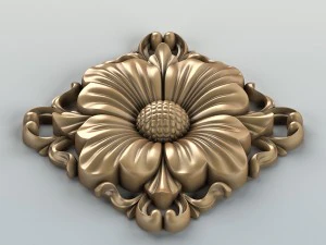 square rosette 005 3D Model