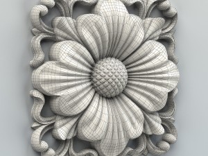 square rosette 005 3D Model