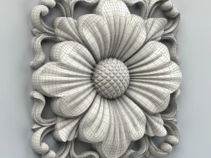 square rosette 005 3D Model
