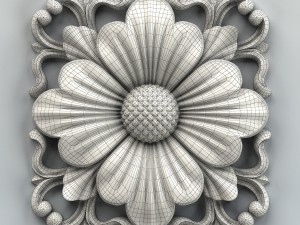 square rosette 005 3D Model
