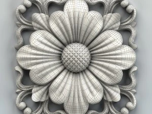 square rosette 005 3D Model
