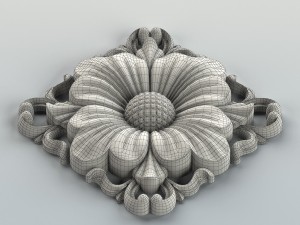 square rosette 005 3D Model